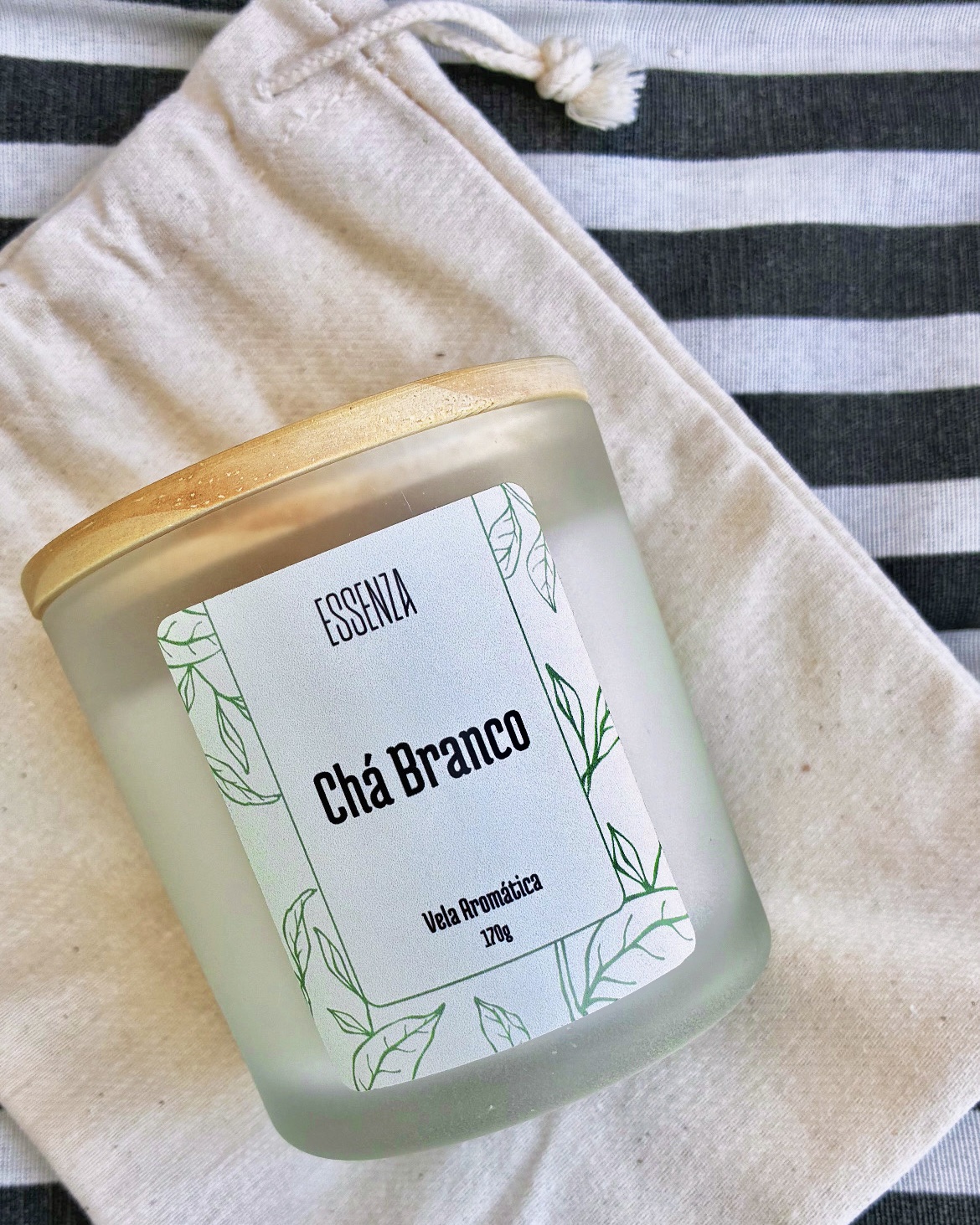 Vela Aromática Chá Branco 170g - Fragrância Elegante e Suave