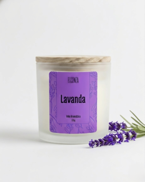 Vela Aromática Lavanda 170g - Essência Relaxante Clássica para Alívio do Estresse