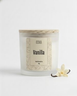 Vela Aromática Vanilla 170g - Aroma Doce, Romântico e Super Aconchegante