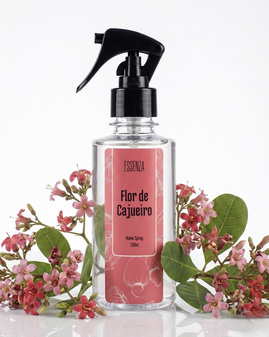 Home Spray Flor de Cajueiro 250ml - Essência Floral Tropical Suave e Delicada