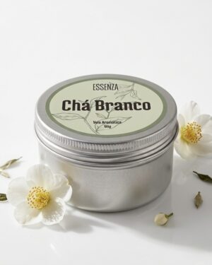 Vela Aromática Chá Branco 100g - Fragrância Elegante e Suave