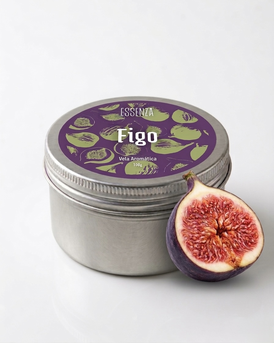 Vela Aromática Figo 100g - Fragrância Frutada Sofisticada e Envolvente