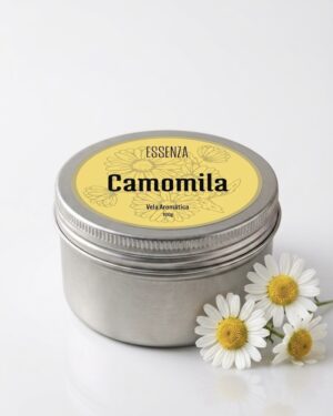 Vela Aromática Camomila 100g - Essência Calmante para Relaxamento e Sono