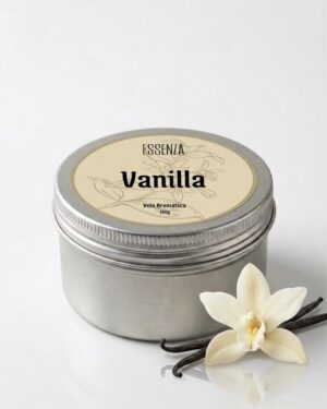 Vela Aromática Vanilla 100g - Aroma Doce, Romântico e Super Aconchegante