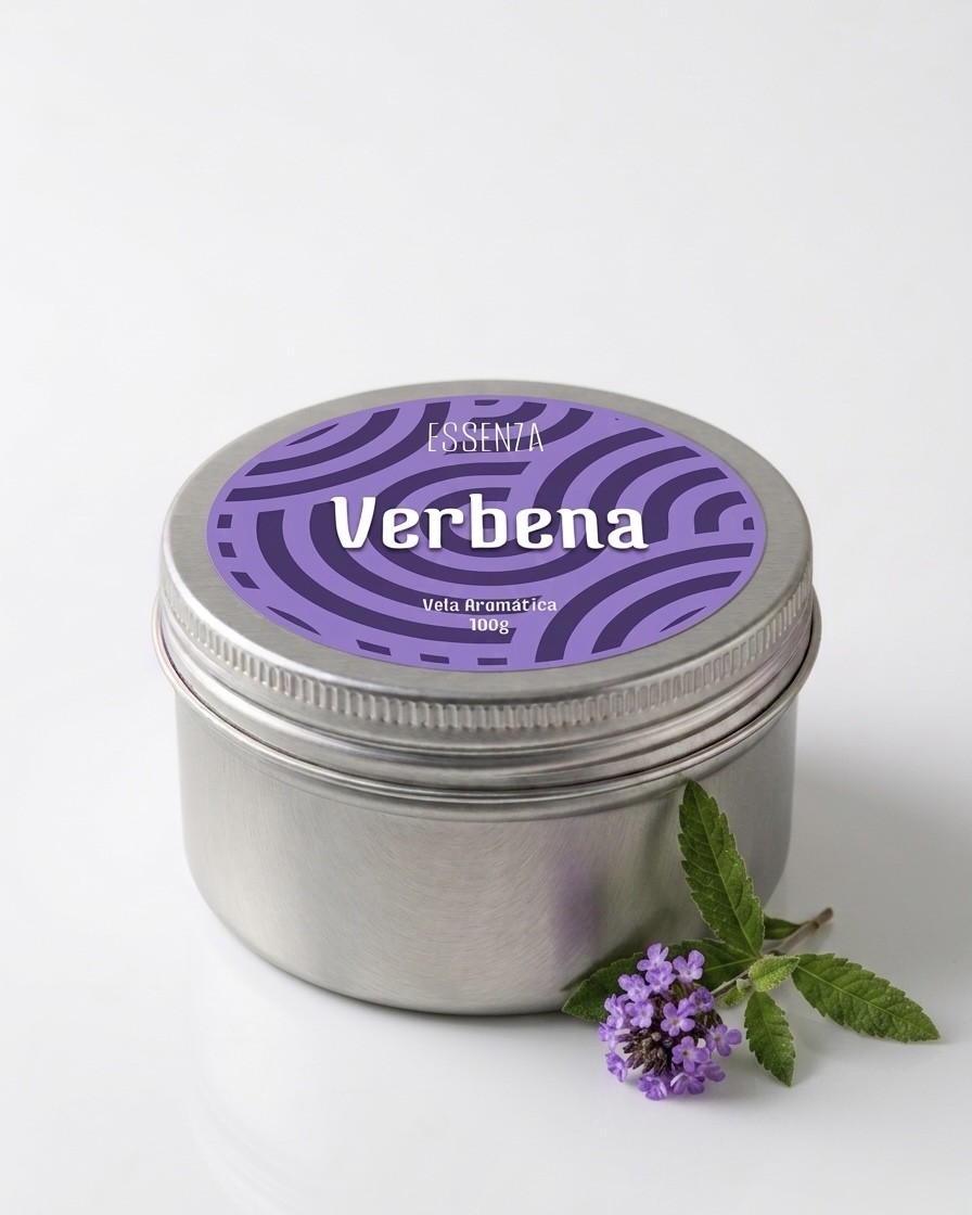 Vela Aromática Verbena 100g - Fragrância Cítrica Refrescante estilo Spa em Casa
